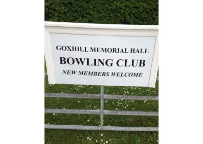 Goxhill Memorial Hall Bowling Club Sign